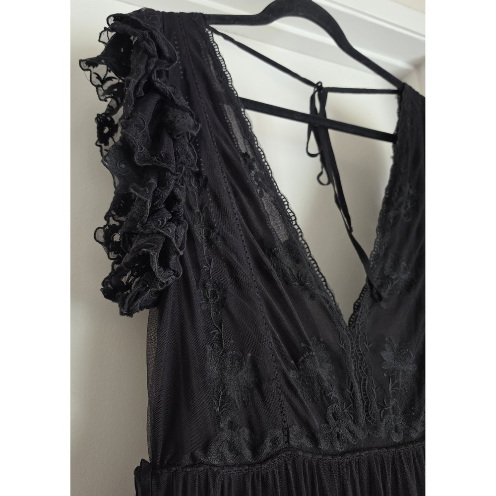 Ulla Johnson Fifi Floral Embroidered Tulle Maxi Dress Size 10 Boho Feminine - Picture 4 of 11